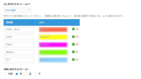 表示色の設定