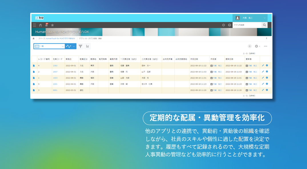 配属・異動管理アプリ