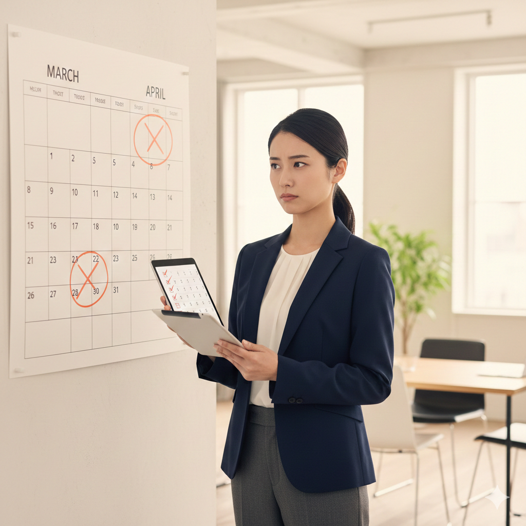 名刺発注に課題を感じるビシネスウーマン